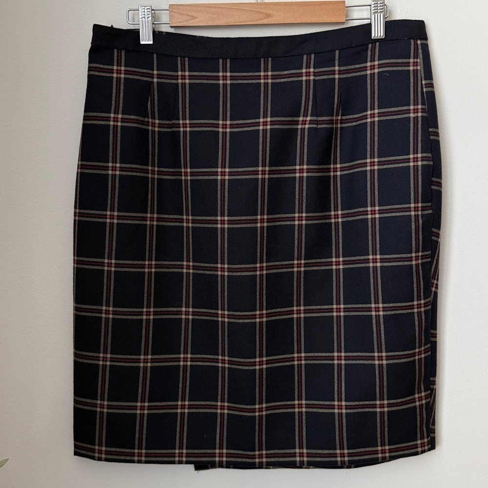 Brooks Brothers Wool Plaid Pencil Skirt Size 12 NWT - Picture 7 of 13